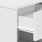 vidaXL Nočný stolík biely s zásuvkou 39x28x41 cm – Obrázok 8