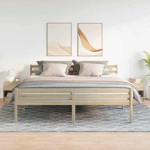 vidaXL Nočné stolíky 2 ks s zásuvkou dub sonoma 39x28x41 cm – Obrázok 3