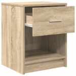 vidaXL Nočné skrinky 2 ks so zásuvkou dub sonoma 40x34x50 cm – Obrázok 5