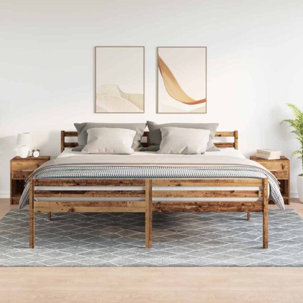 vidaXL Nočné skrinky 2 ks so zásuvkou staré drevo 40x34x50 cm – Obrázok 3