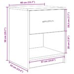 vidaXL Nočné skrinky 2 ks so zásuvkou staré drevo 40x34x50 cm – Obrázok 12