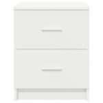 vidaXL Nočný stolík s 2 zásuvkami biele 40x36x50 cm – Obrázok 4