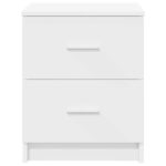 vidaXL Nočné stolíky 2 ks s 2 zásuvkami biele 40x36x50 cm – Obrázok 4