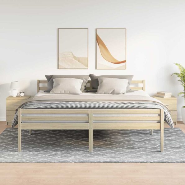 vidaXL Nočné stolíky 2 ks s 2 zásuvkami dub sonoma 40x36x50 cm – Obrázok 3