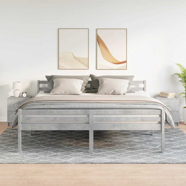 vidaXL Nočné stolíky 2 ks s 2 zásuvkami betónovosivé 40x36x50 cm – Obrázok 3