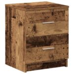 vidaXL Nočné skrinky 2 ks s 2 zásuvkami staré drevo 40x36x50 cm – Obrázok 6