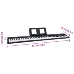 vidaXL Elektrická klavírna klávesnica 88 Keys so stojanom na hudbu – Obrázok 12