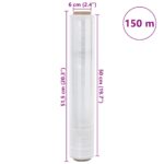 vidaXL Stretch Fólia 2 ks Transparentná 17 μm 50 cm x 150 m – Obrázok 7