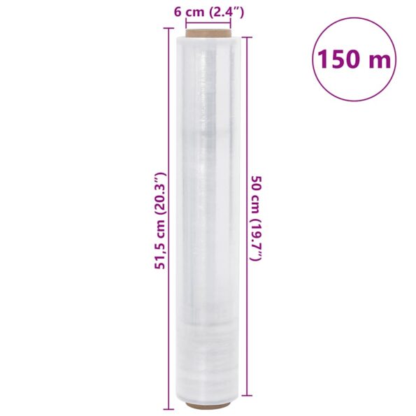 vidaXL Stretch Fólia 2 ks Transparentná 17 μm 50 cm x 150 m – Obrázok 7