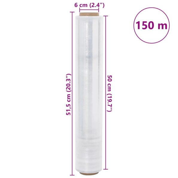 vidaXL Stretch Fólia 6 ks Transparentná 17 μm 50 cm x 150 m – Obrázok 7