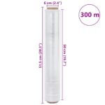vidaXL Stretch Film 2 ks Transparentná 17 μm 50 cm x 300 m – Obrázok 7