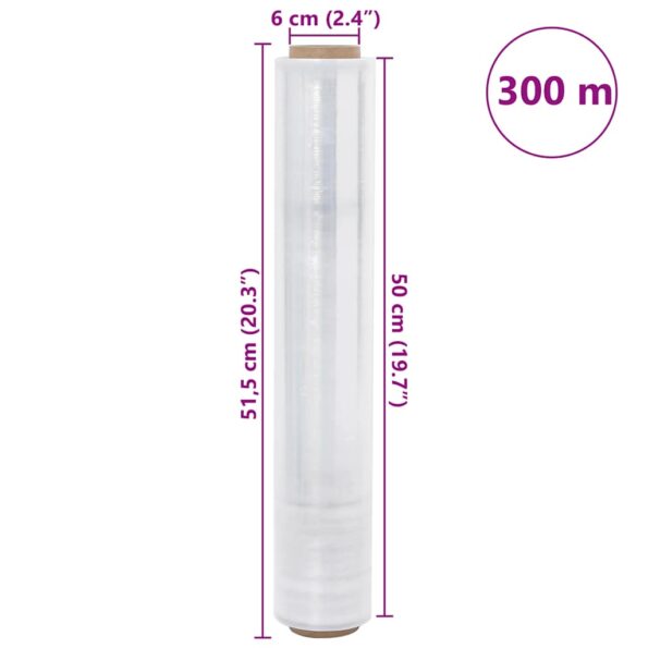 vidaXL Stretch Fólia 2 ks Transparentná 30 μm 50 cm x 300 m – Obrázok 7