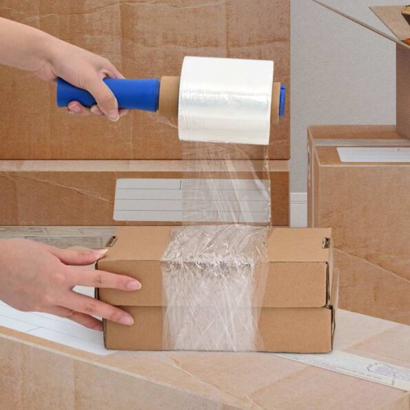 vidaXL Stretch fólie 50 ks Priehľadná 23 µm 10 cm x 150 m – Obrázok 3