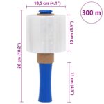 Stretch fólie vidaXL 10 ks Priehľadná 23 µm 10 cm x 300 m – Obrázok 9