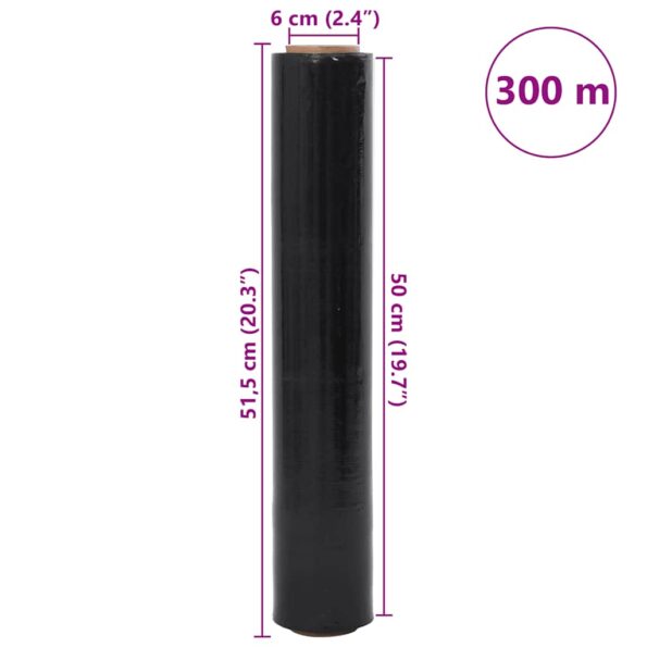 vidaXL Stretch Film 2 ks Čierna 30 μm 50 cm x 300 m – Obrázok 7