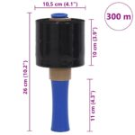 vidaXL Stretch fólie 10 ks Čierna 23 µm 10 cm x 300 m – Obrázok 9