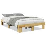 VidaXL Rám postele bez matraca 120x200 cm Dub z masívneho dreva – Obrázok 2