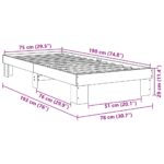 VidaXL Rám postele bez matraca 75x190 cm Dub z masívneho dreva – Obrázok 11