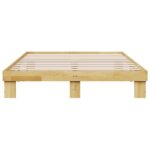 VidaXL Rám postele bez matraca 135x190 cm Dub z masívneho dreva – Obrázok 6