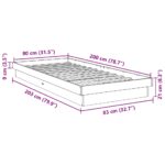 VidaXL Rám postele bez matraca 80x200 cm Masívne dubové drevo – Obrázok 11