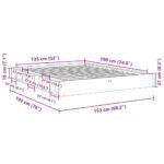 VidaXL Rám postele bez matraca 135x190 cm Dub z masívneho dreva – Obrázok 11