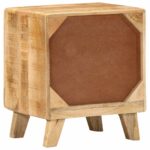 vidaXL Nočná skrinka 40x32x46 cm Masívne drevo hrubé mango – Obrázok 4