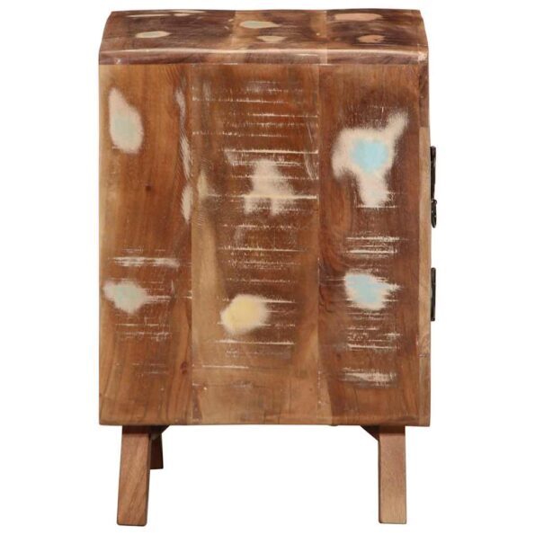 vidaXL Nočná skrinka 40x32x46 cm Rekultivované masívne drevo – Obrázok 3