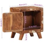 vidaXL Nočná skrinka 2 ks 40x32x46 cm Rekultivované masívne drevo – Obrázok 9