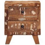 vidaXL Nočná skrinka 40x32x46 cm Rekultivované masívne drevo – Obrázok 2