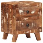 vidaXL Nočná skrinka 40x32x46 cm Rekultivované masívne drevo – Obrázok 12