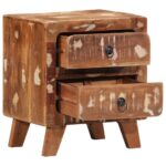 vidaXL Nočná skrinka 40x32x46 cm Rekultivované masívne drevo – Obrázok 5