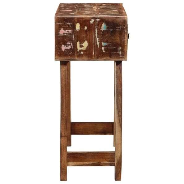 VidaXL Konzolový stolík 90x32x75 cm Rekultivované masívne drevo – Obrázok 3