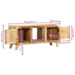 vidaXL TV skrinka 105x46x32 cm Masívne drevo hrubé mango – Obrázok 11