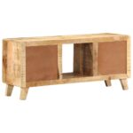 vidaXL TV skrinka 105x46x32 cm Masívne drevo hrubé mango – Obrázok 4