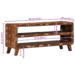 VidaXL TV skrinka 105x46x32 cm Rekultivované masívne drevo – Obrázok 8