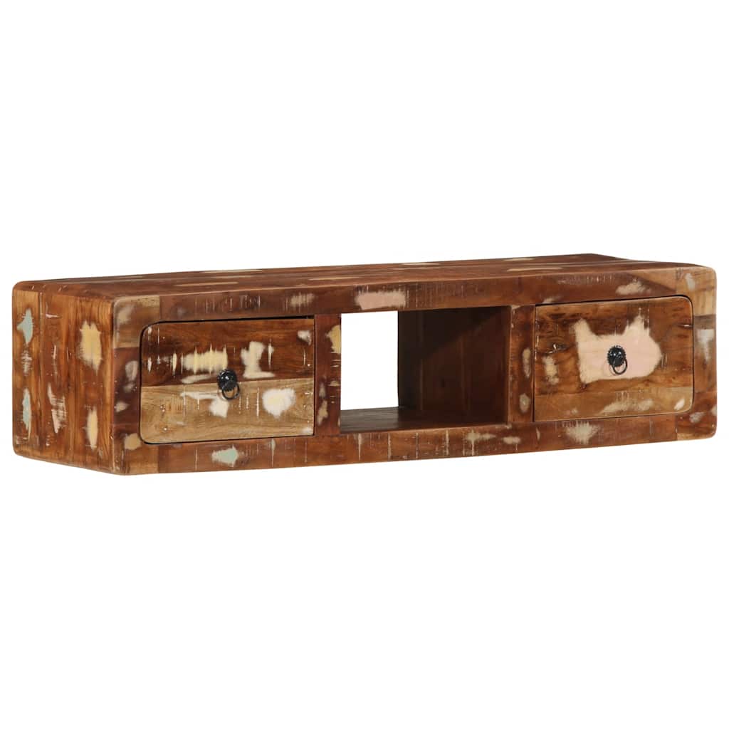 VXL8721158630490_a_en_hd_1.jpg vidaXL TV skrinka na stenu 100x32x25 cm Rekultivované masívne drevo – Obrázok 1