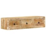 vidaXL TV skrinka na stenu 100x32x25 cm masívne drevo hrubé mango