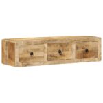 vidaXL TV skrinka na stenu 100x32x25 cm masívne drevo hrubé mango – Obrázok 12