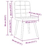 vidaXL Jedálenské stoličky 2 ks čierne látkové – Obrázok 9