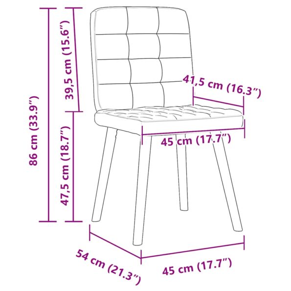 vidaXL Jedálenské stoličky 2 ks čierne látkové – Obrázok 9