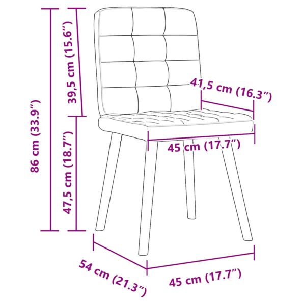 vidaXL Jedálenské stoličky 2 ks sivohnedé látkové – Obrázok 9