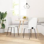 vidaXL Jedálenské stoličky 2 ks biele umelá koža – Obrázok 2