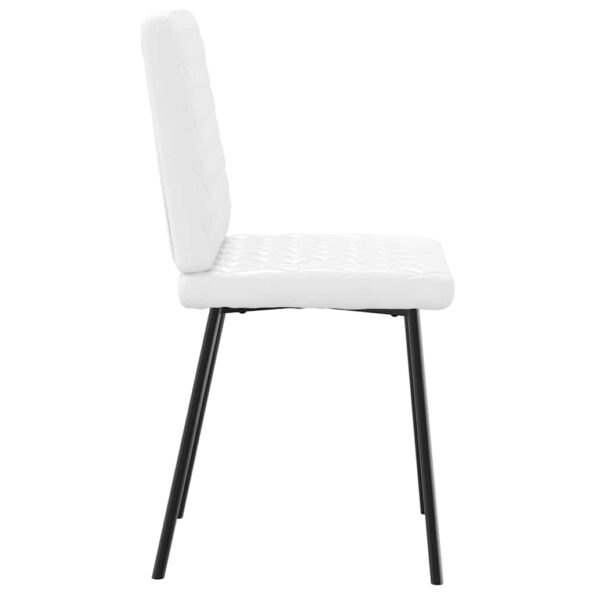 vidaXL Jedálenské stoličky 2 ks biele umelá koža – Obrázok 5