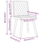 vidaXL Jedálenské stoličky 2 ks modré látkové – Obrázok 9