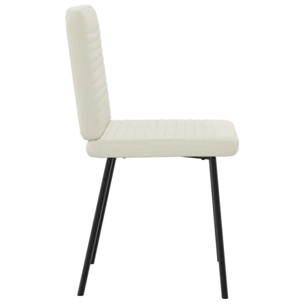 vidaXL Jedálenské stoličky 2 ks krémové zamatové – Obrázok 5