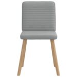 vidaXL Jedálenské stoličky 2 ks bledosivé látkové – Obrázok 4