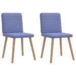 vidaXL Jedálenské stoličky 2 ks džínsová modrá látkové
