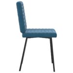 vidaXL Jedálenské stoličky 2 ks modré zamatové – Obrázok 5