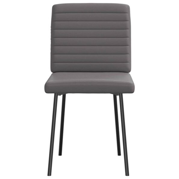 vidaXL Jedálenské stoličky 2 ks sivé umelá koža – Obrázok 4