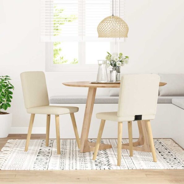 vidaXL Jedálenské stoličky 2 ks ľan – Obrázok 1